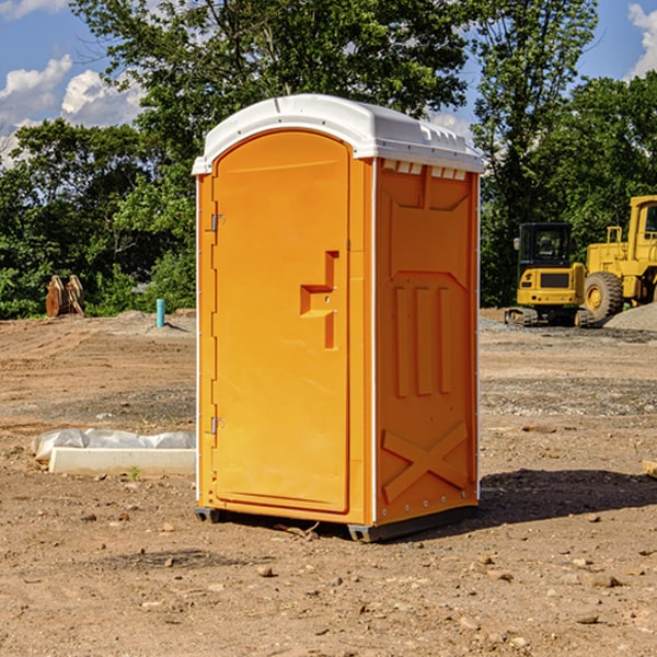 what is the expected delivery and pickup timeframe for the portable toilets in New Palestine IN